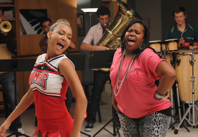 <p>FOX Image Collection via Getty</p> Naya Rivera and Amber Riley in "Glee."