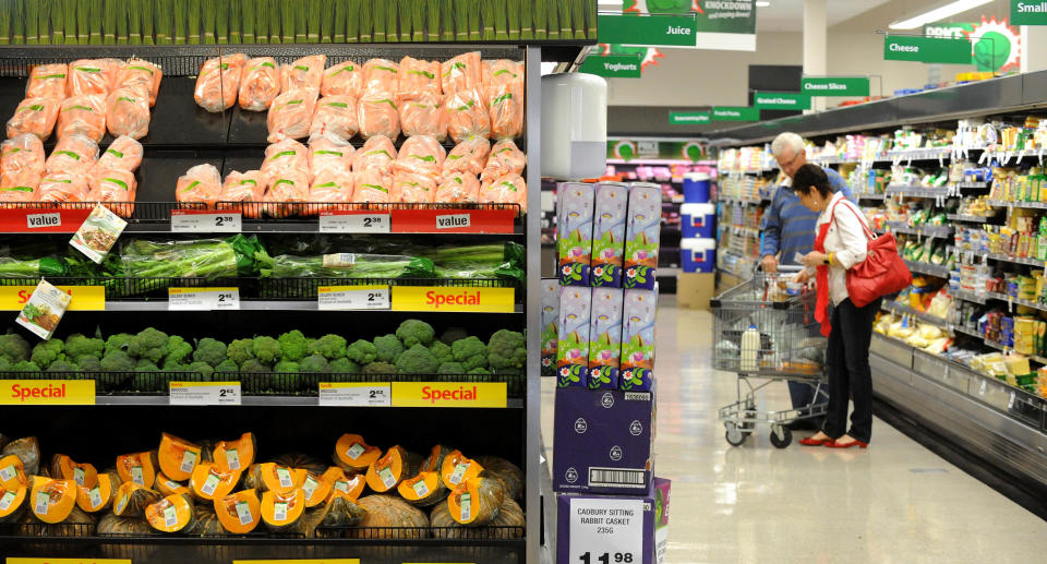 An aisle at Woolworths.