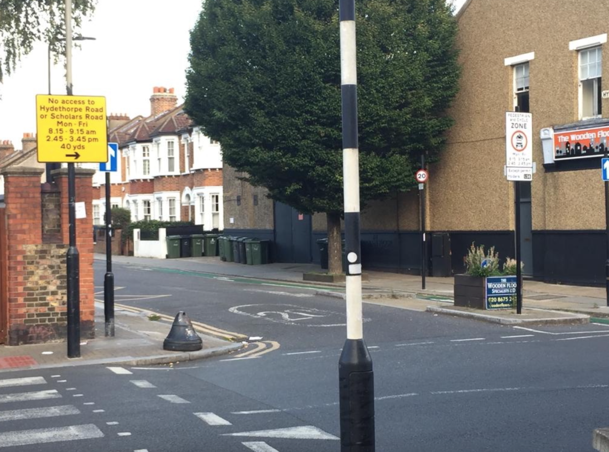 Many drivers said the signs weren't clear enough about when the area around Henry Cavendish primary school was closed. (SWNS)