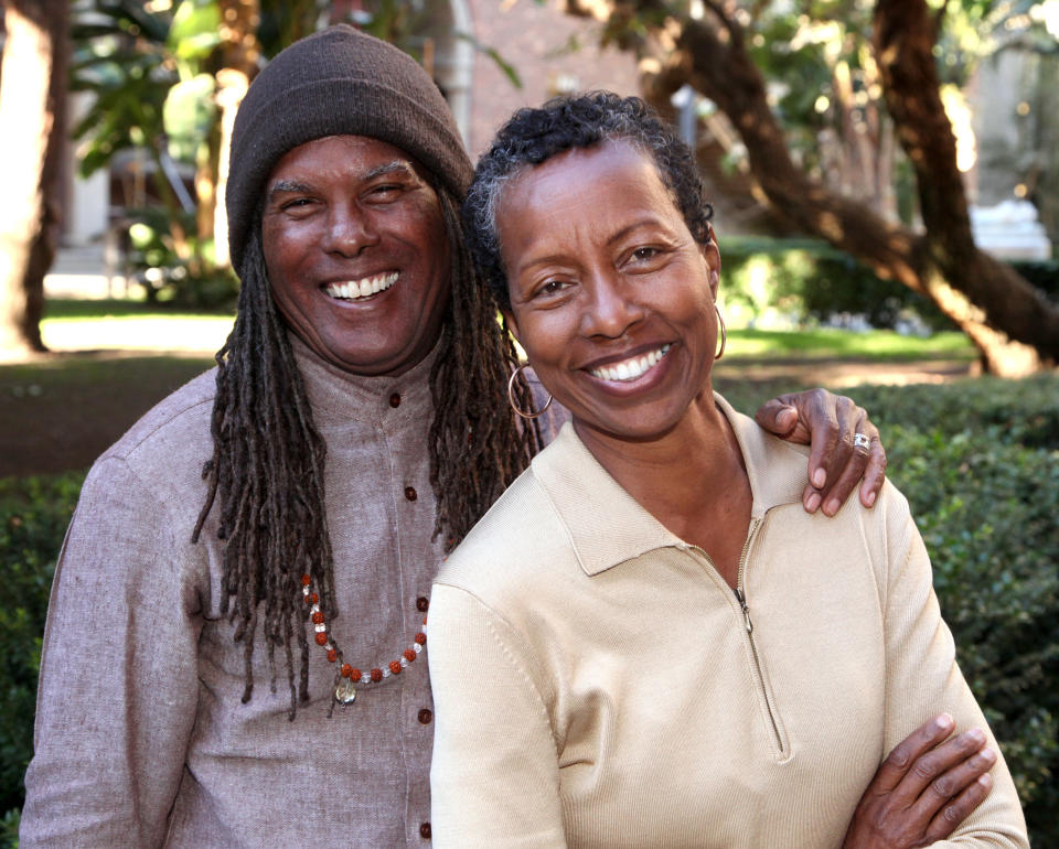 Minister/author Michael Beckwith and singer/songwriter Rickie Byars in December 2014 in Los Angeles, California. Byars was the former Music and Arts Director who left the Church in 2018.