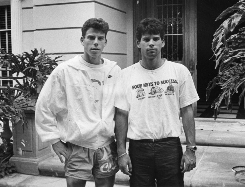 The Menendez Brothers are both serving life sentences without the possibility of parole. Los Angeles Times via Getty Images