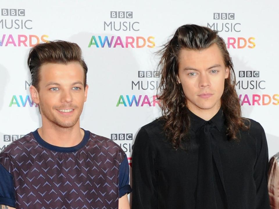 Louis Tomlinson (left) and Harry Styles of One Direction in 2015 (Getty Images)