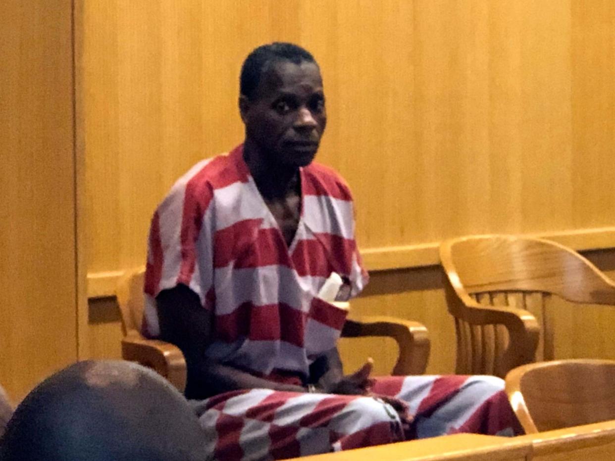 Alvin Kennard in the courtroom in Bessemer, Alabama, shortly before hearing he will be released after 36 years in prison: AP