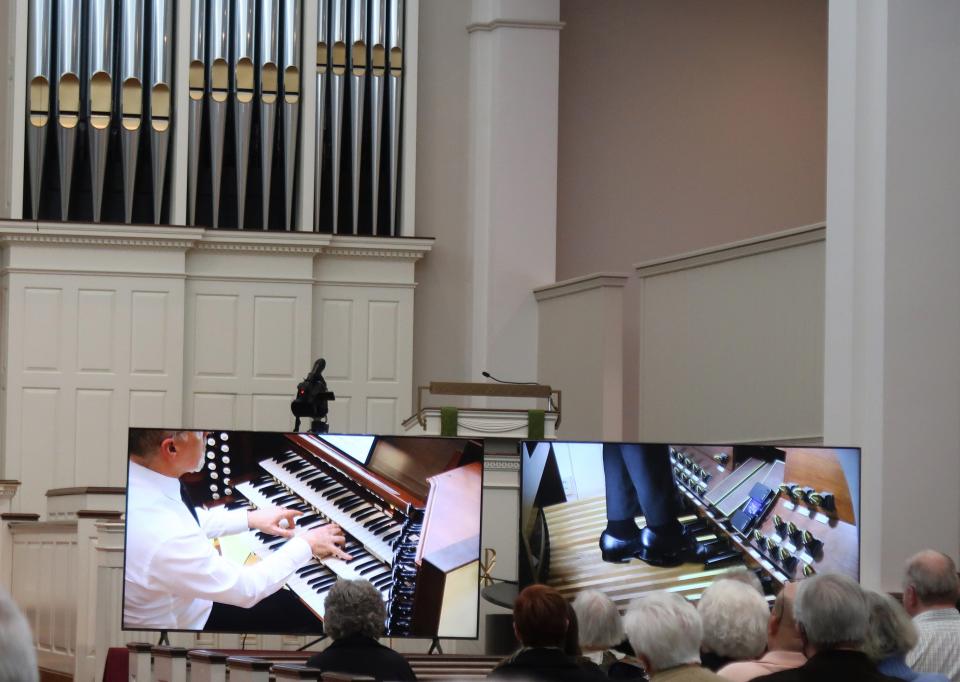 Guests attended an organ concert held at the First Presbyterian Church, 1573 North Highland, in Jackson, Tennessee on Sunday, February 5, 2023. The concert, featuring music by internationally recognized organist Jonathan Dimmock, was held to kick off the Bicentennial year celebration for the church which was founded on September 25, 1823. A reception was held in Memorial Hall to honor Mr. Dimmick after the concert.