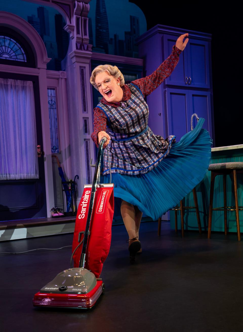 Rob McClure reprises his Broadway role as Euphegenia Doubtfire in the national tour of "Mrs. Doubtfire," at Providence Performing Arts Center from Oct. 17-22.