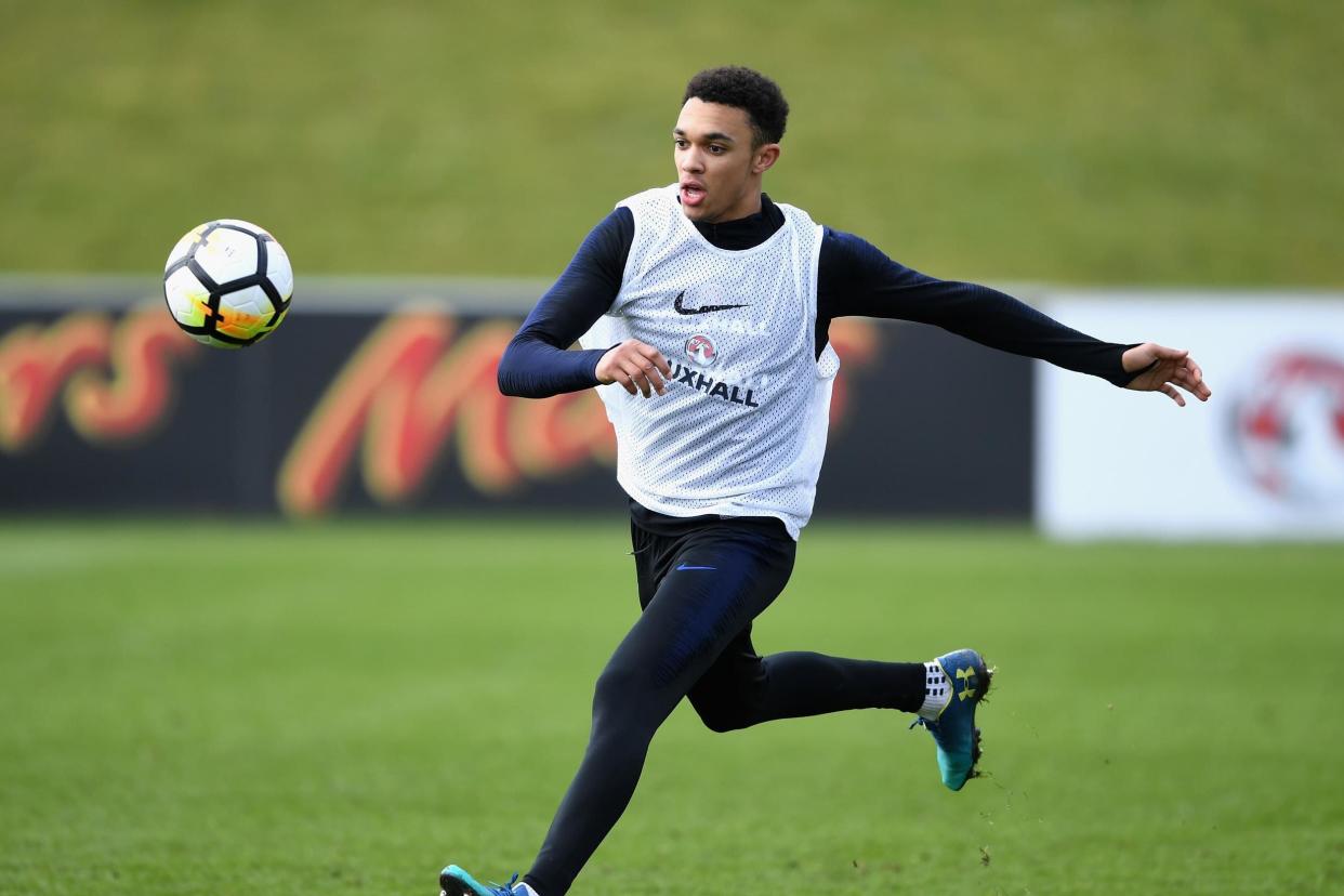 Callled up | Alexander-Arnold moved up from the England U21s to work with the senior side: Getty Images