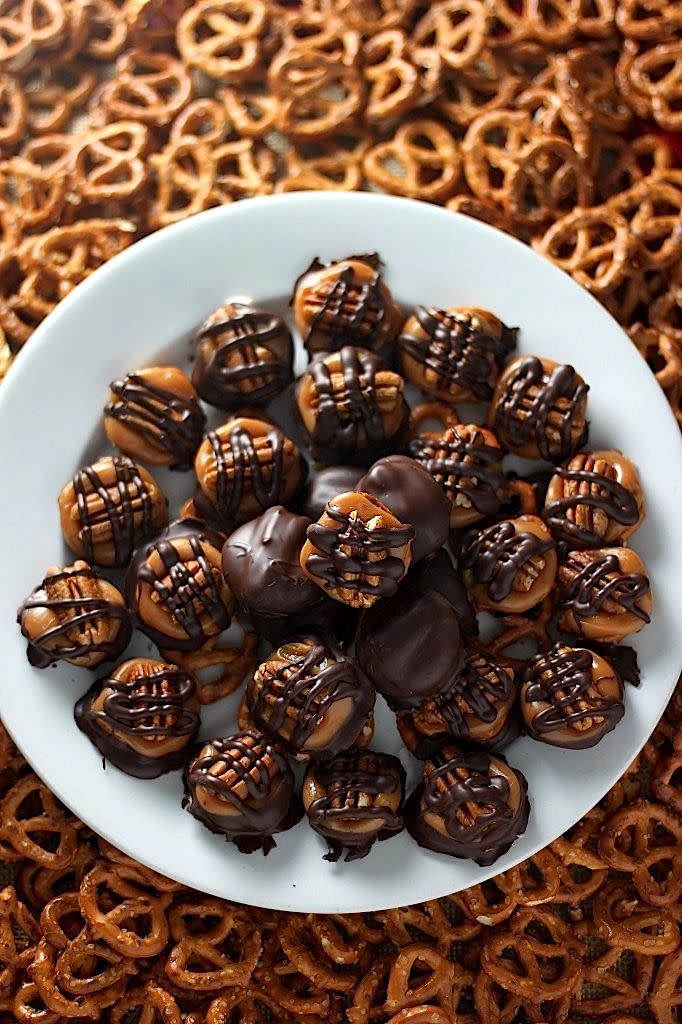 Salted Caramel Pretzel Pecan Bonbons