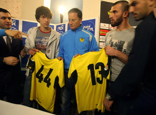 Zaur Sadayev and Dzhabrail Kadiyev at their unveiling in January (Getty)