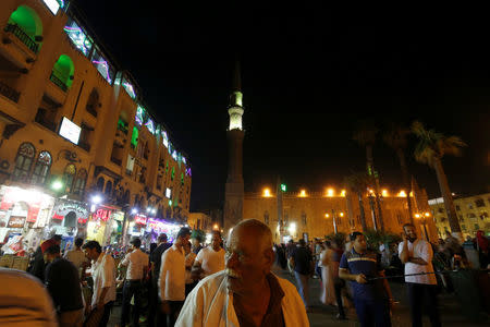 People walk around shops at al-Hussein and Al-Azhar districts in old Islamic Cairo, Egypt August 18, 2016. Picture taken August 18, 2016. REUTERS/Amr Abdallah Dalsh