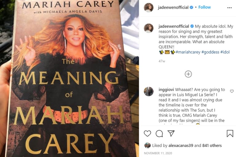La actriz sostuvo que es fanática de Mariah Carey