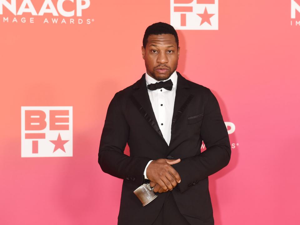 Jonathan Majors at the NAACP Image Awards on February 25, 2023, in Pasadena, California.