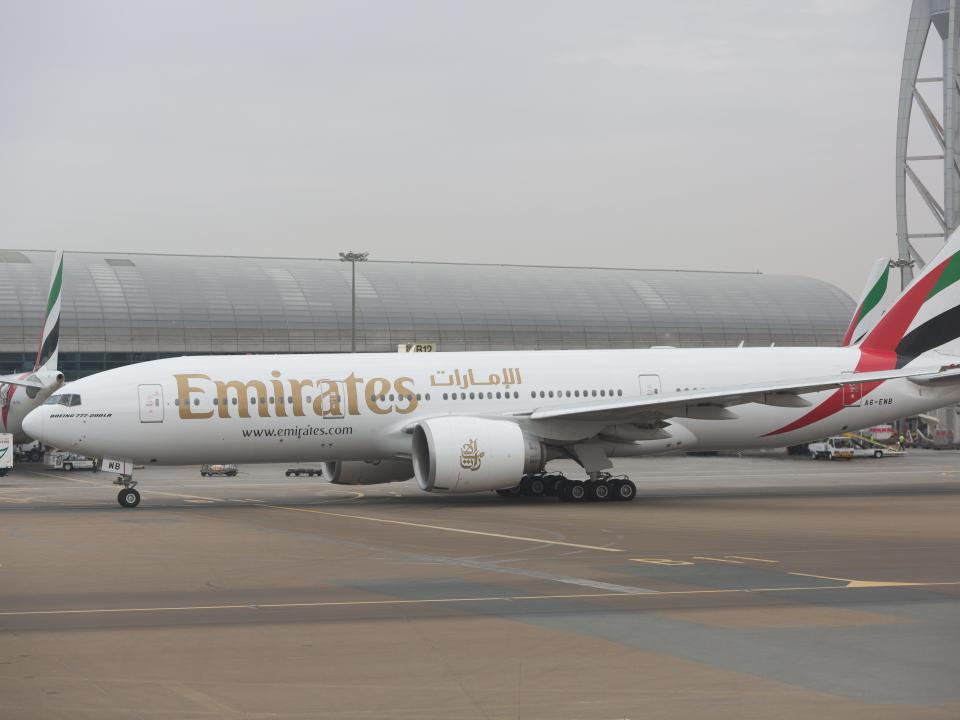 Emirates Boeing 777-200LR.