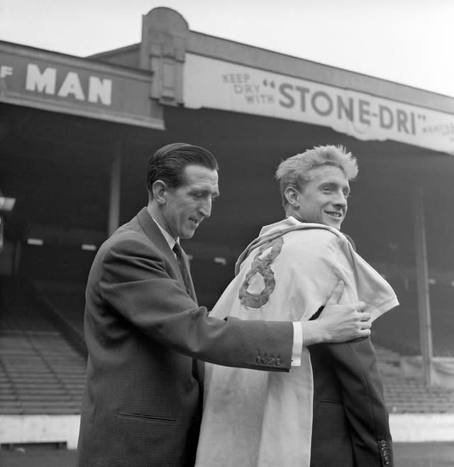 Ken Barnes (left) and Denis Law