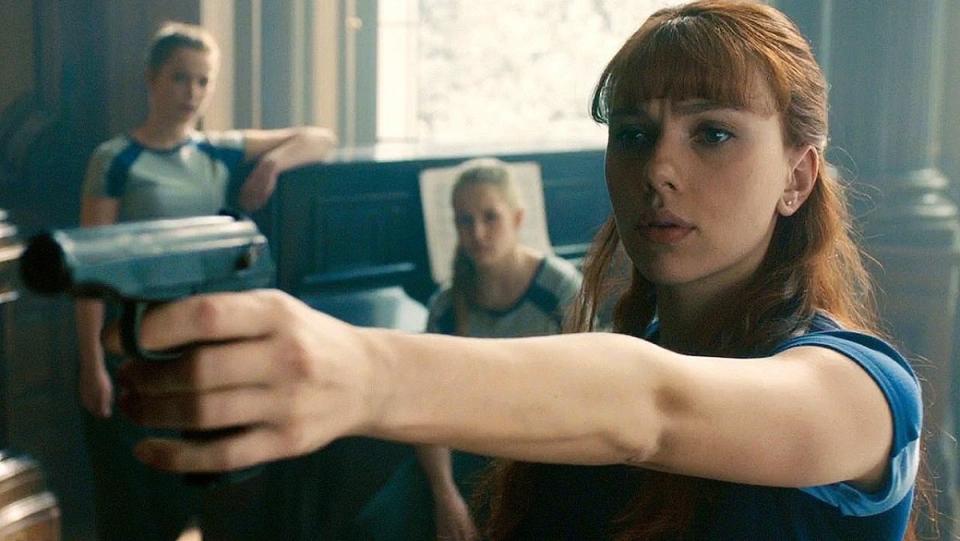 Natasha Romanoff (Scarlet Johannson) in the flashback scenes of Avengers; Age of Ultron.