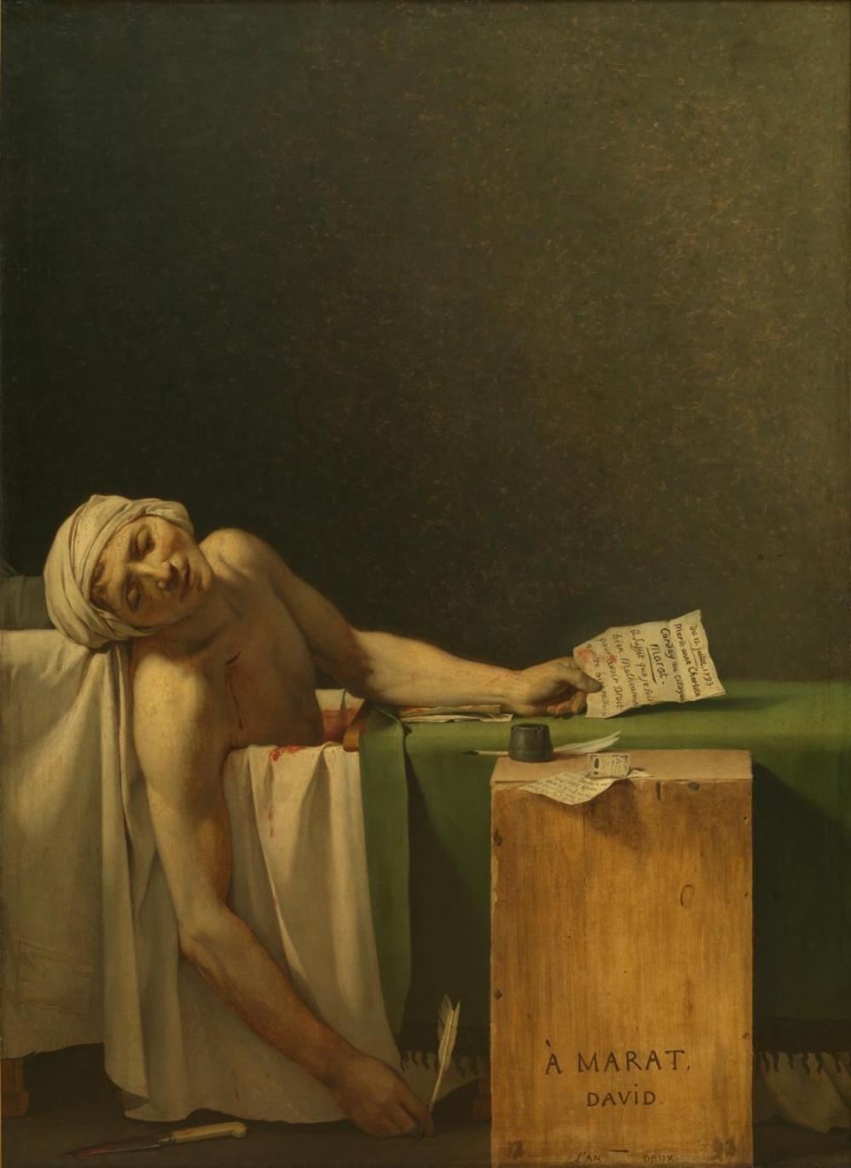 10 paintings that changed the world - In pictures: Death of Marat, Jacques Louis David (Royal Museums of Fine Arts of Belgium, Brussels / photo: J. Geleyns - Ro scan          - or RMFAB, Brussels / photo: J. Geleyns )