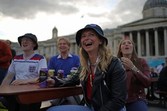 Fans watch Czech Republic v England