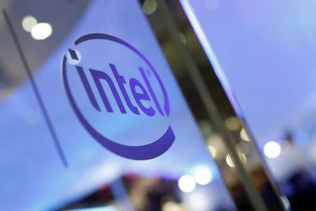 The logo of Intel is seen during the annual Computex computer exhibition in Taipei, Taiwan June 1, 2016. REUTERS/Tyrone Siu -