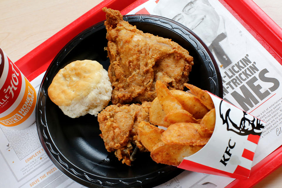 KFC meal shown.
