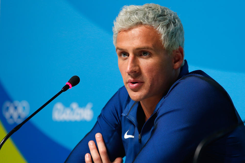 <p>In what goes down in history as the most scandalous moment from Rio, famed swimmer and socialite Ryan Lochte was held up at gunpoint following a night out in Rio, but then he wasn't. Confused? Jeah, we all are. Lochte apparently "overexaggerated" the story and he wasn't held up but actually wreaked havoc at a gas station. The IOC is now investigating. (Photo by Matt Hazlett/Getty Images) </p>