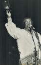 July 10, 1989: Bo Diddley was in action at the SkyDome in concert with other legendary peers of rock 'n' roll, including Little Richard and Frankie Valli. Jerry Lee Lewis and Fats Domino didn't show as scheduled. (Photo by Patti Gower/Toronto Star via Getty Images)