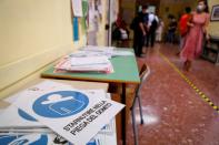 Children return to school for the first time since March, in Rome