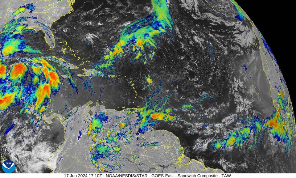 Tropical conditions 1:30 p.m. June 17, 2024.