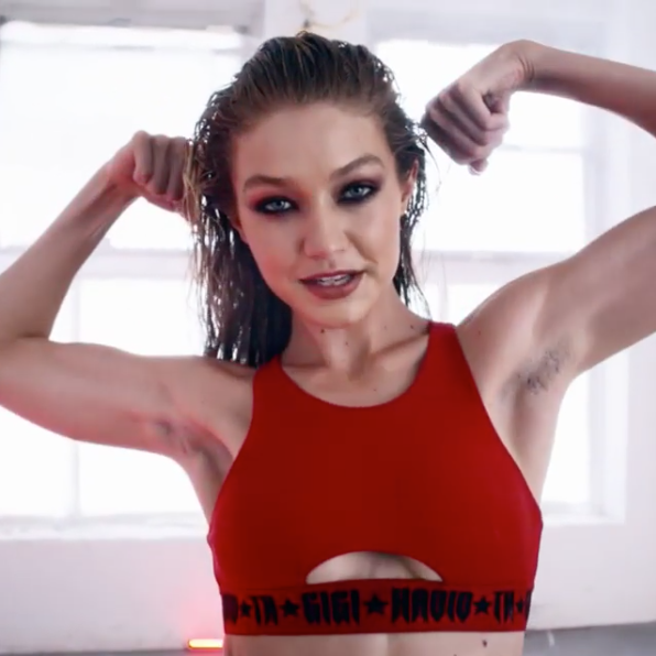 A lot has been said about Gigi Hadid's dark armpits. Photo: Instagram/LOVE