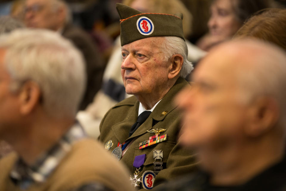 WWII veteran Rick Carrier. Credit: Michael Priest for United States Holocaust Memorial Museum