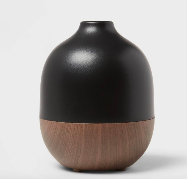 300ml Woodgrain Diffuser with Black Top