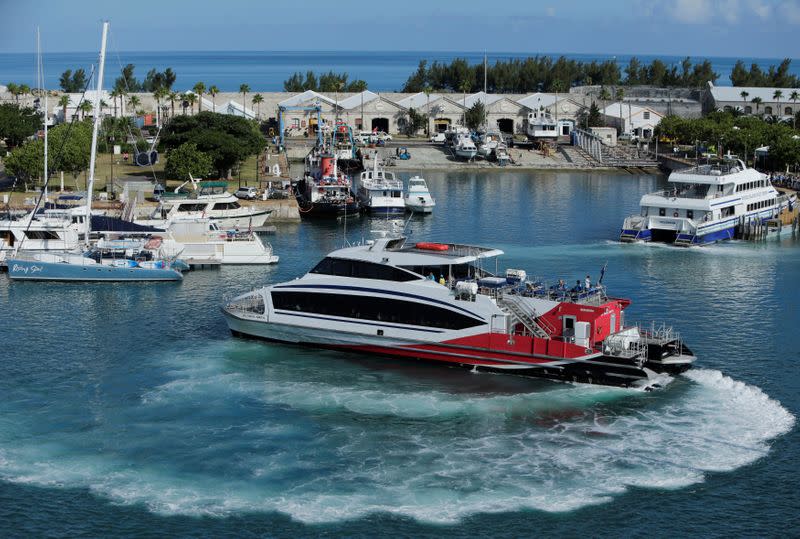 FILE PHOTO: Passenger ferry leaves Royal Naval Dockyard near Hamilton Bermuda