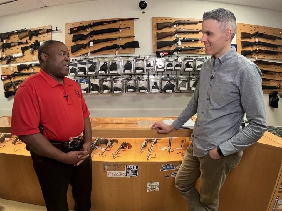 PHOTO: Michael Cargill, owner of Central Texas Gun Works in Austin, Tex., is asking the U.S. Supreme Court to strike down a federal ban on bump stocks.  (ABC News)