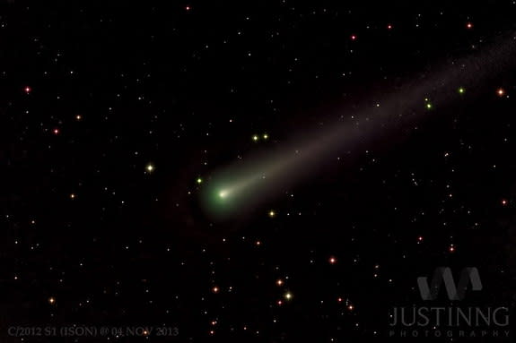 Justin Ng sent in a photo of comet ISON, taken in Singapore, Nov. 4, 2013.