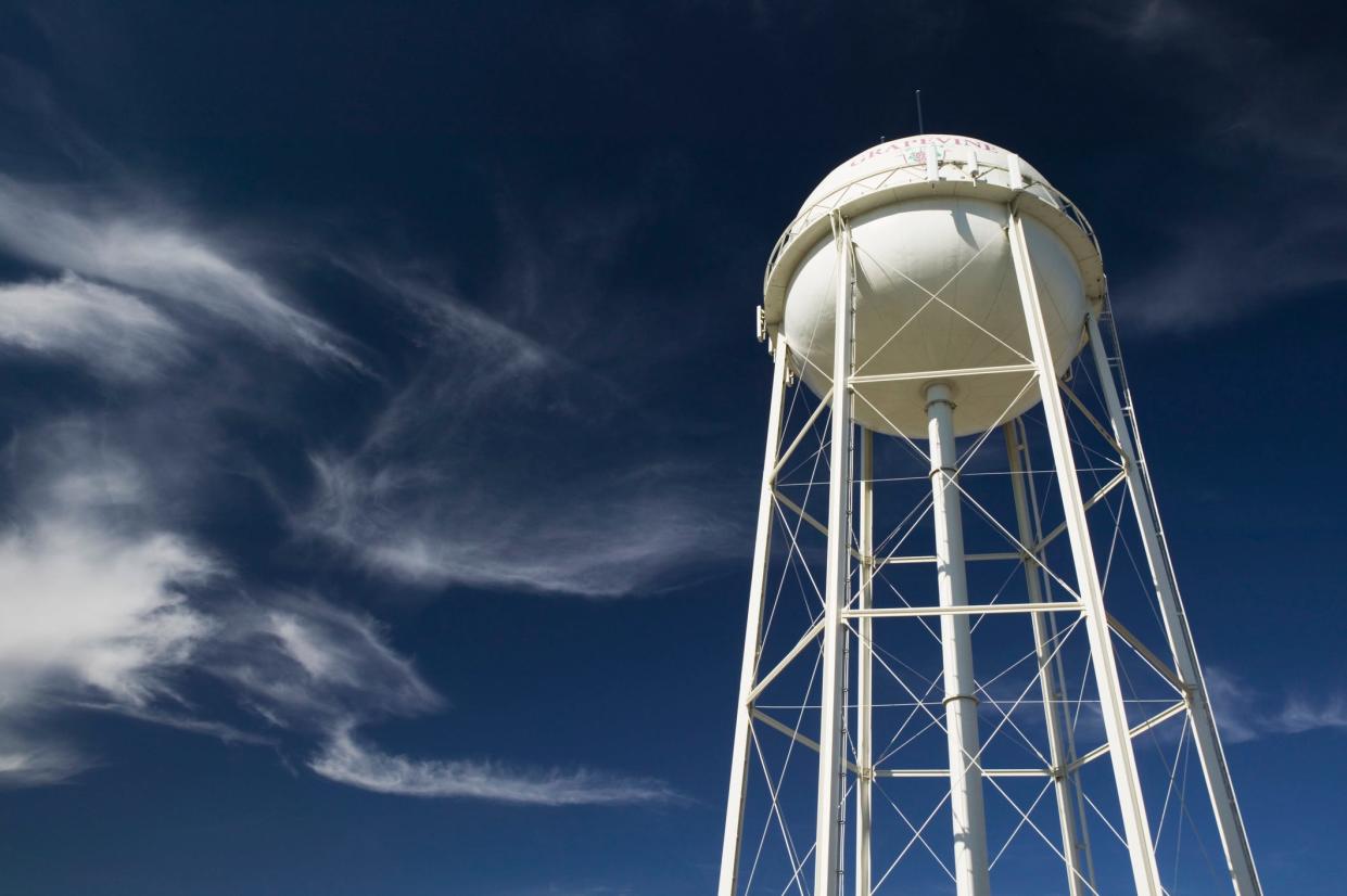 Water tower in Grapevine, Texas.