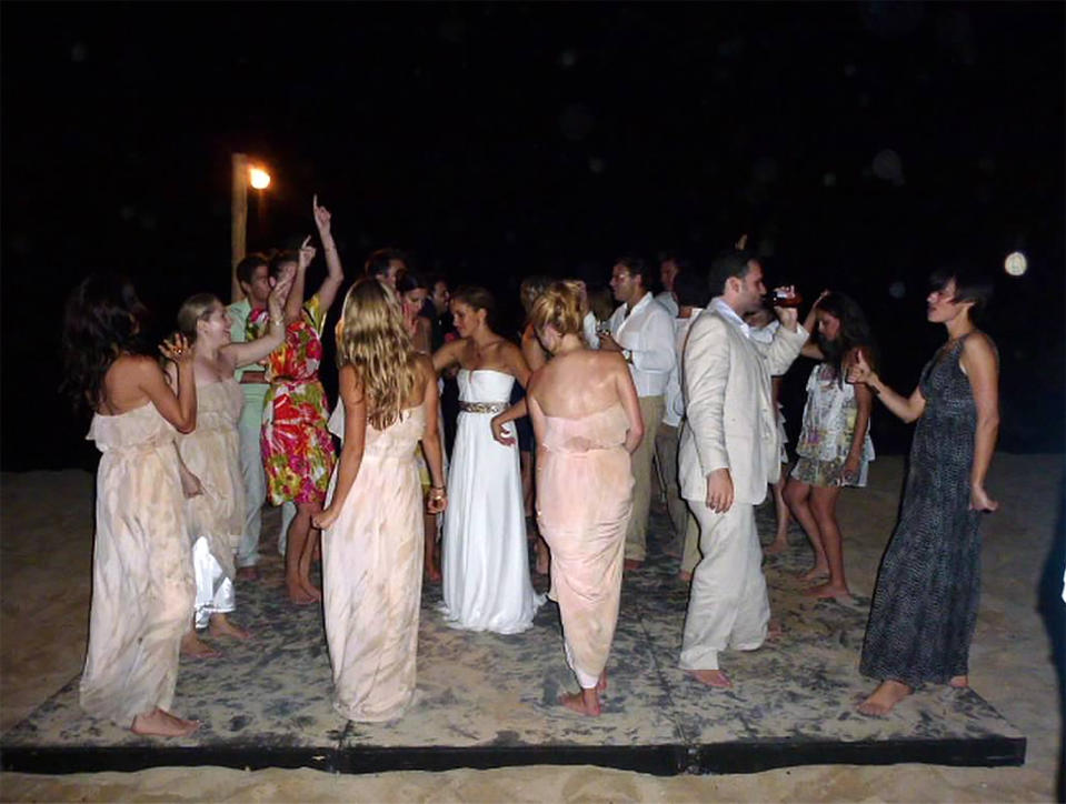 <span>Guests danced the night away on a makeshift dancefloor. </span>Photo: Mega