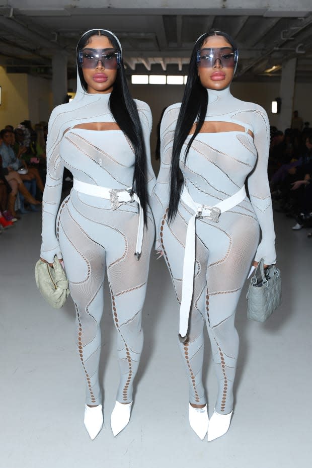 <p>Shannade Clermont and Shannon Clermont at Poster Girl Spring 2023 during London Fashion Week. Photo: Joe Maher/Getty Images for POSTER GIRL</p>