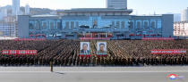 <p>A view of a rally celebrating North Korea’s progress in their nuclear and missile programme in this undated photo released by North Korea’s Korean Central News Agency (KCNA) in Pyongyang December 6, 2017. KCNA/via REUTERS ATTENTION EDITORS – THIS PICTURE WAS PROVIDED BY A THIRD PARTY. REUTERS IS UNABLE TO INDEPENDENTLY VERIFY THE AUTHENTICITY, CONTENT, LOCATION OR DATE OF THIS IMAGE. NO THIRD PARTY SALES. SOUTH KOREA OUT. </p>