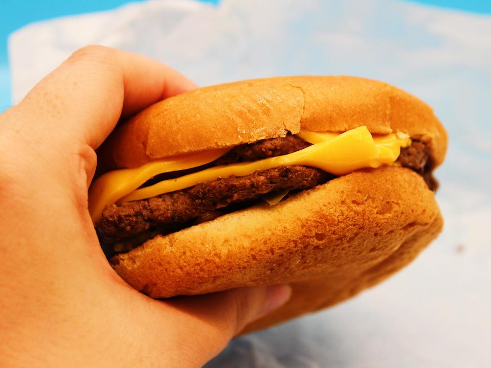 p terrys double cheeseburger