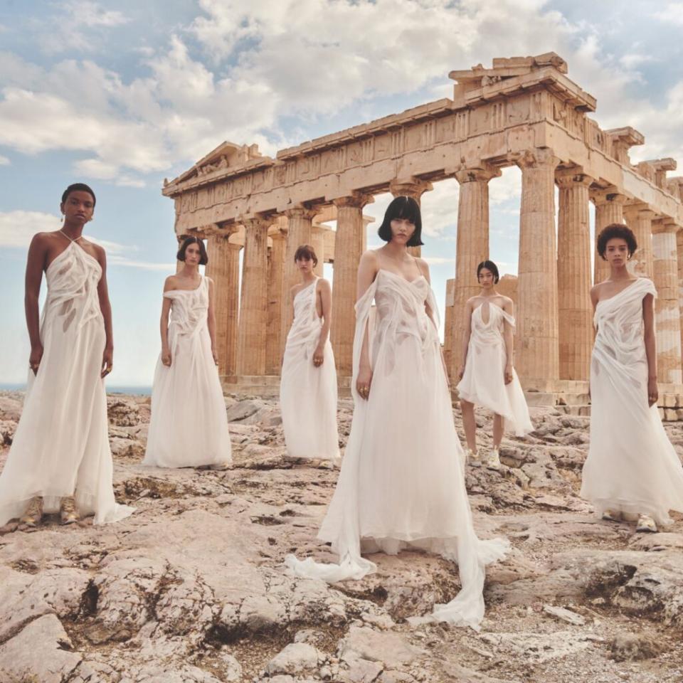 Dior campaign photoshoot at the Acropolis in Athens