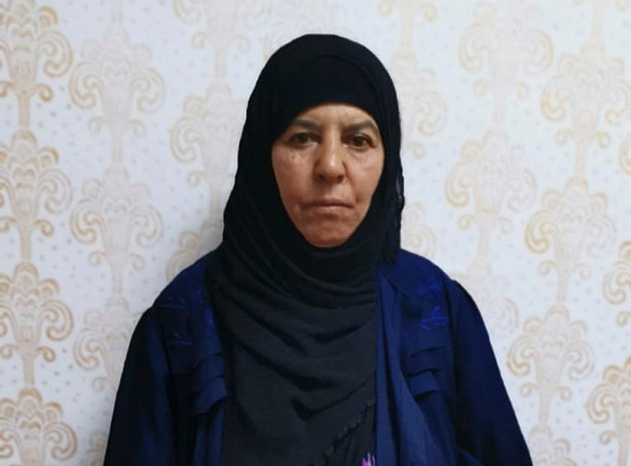 Turkish government-released photo purportedly shows 65-year-old Rasmiya Awad, the sister of killed Isis leader Abu Bakr al-Baghdadi: AP