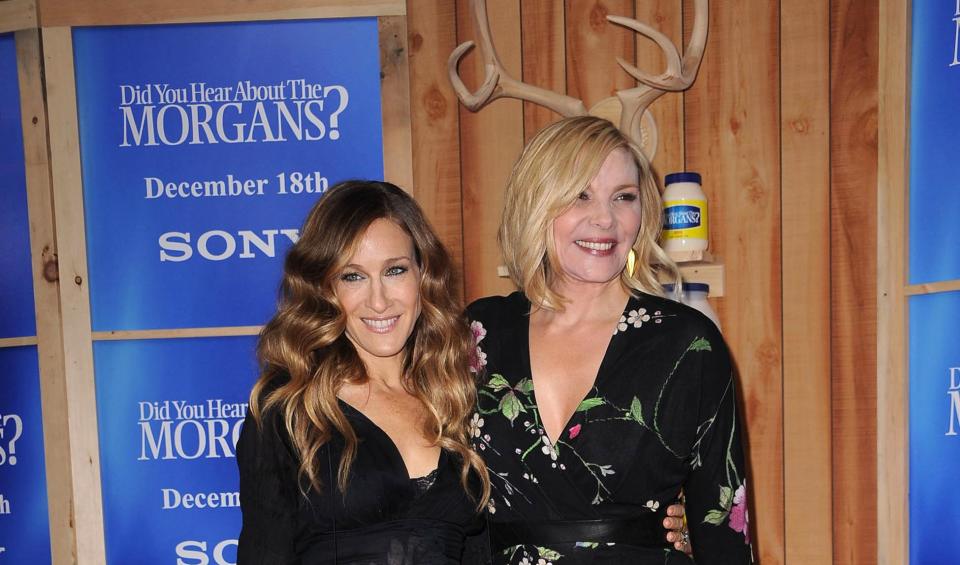 Sarah Jessica Parker and Kim Cattrall attend the premiere of "Did You Hear About The Morgans?"