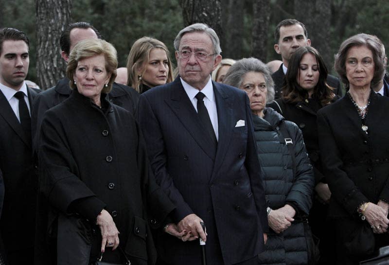 Reina Sofía, Constantino de Grecia, Ana María de Grecia e Irene de Greia