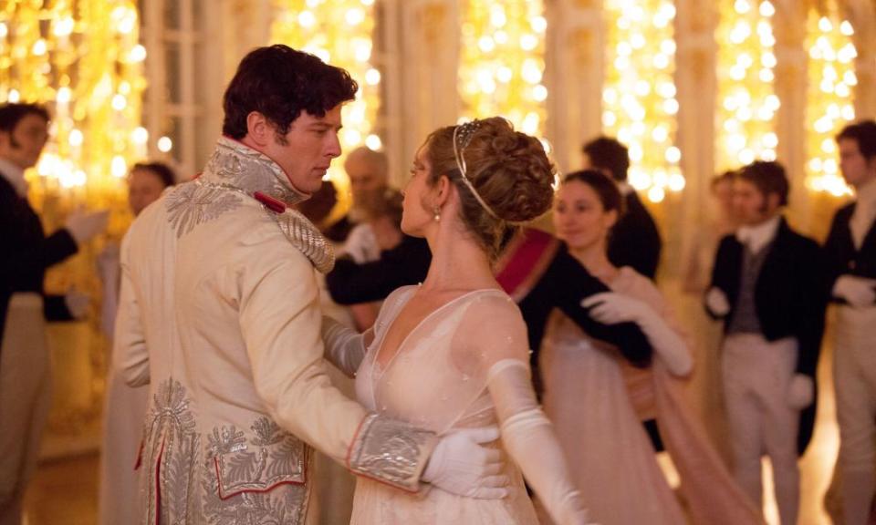 Dancing partners: James Norton in War and Peace with Lily James.