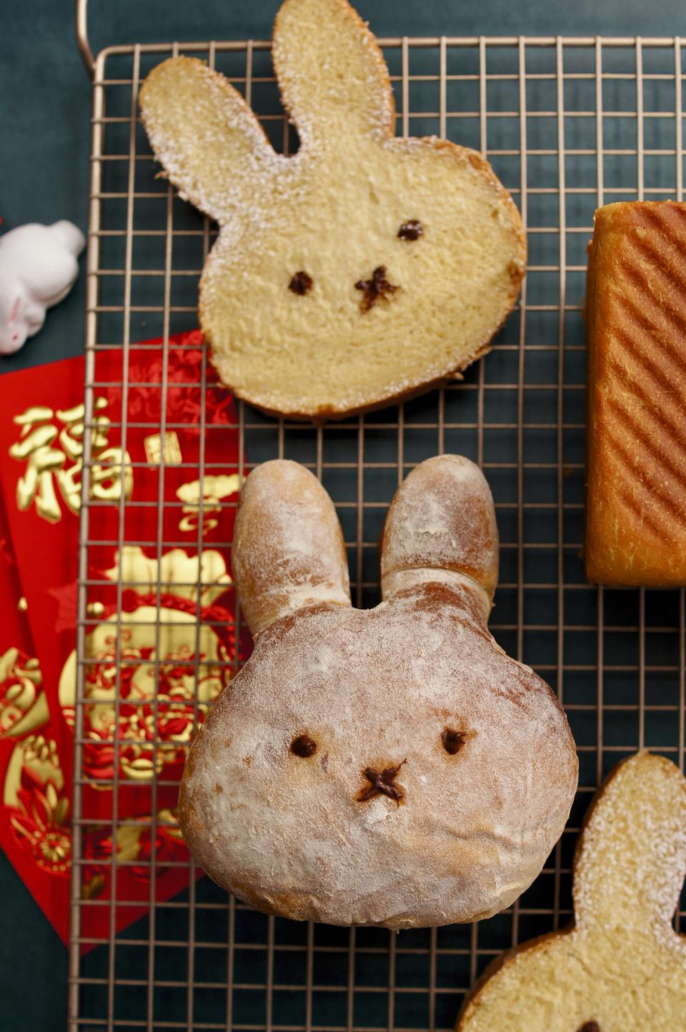 This undated photo shows Year of the Rabbit milk bread made by Kat Lieu in Seattle. (Kat Lieu via AP)