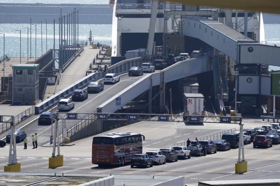 Authorities have worked ‘around the clock’ to clear both freight and tourist traffic in Dover, the port said (Andrew Matthews/PA) (PA Wire)