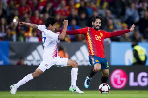 Isco Alarcon, Spain, Yeltsin Tejeda, Costa Rica