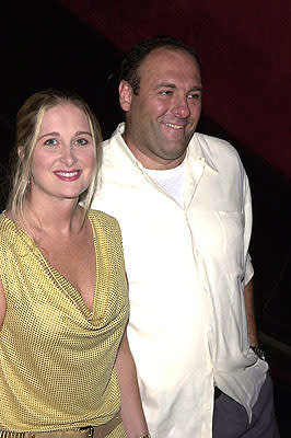 James Gandolfini and gal at the New York premiere of 20th Century Fox's Planet Of The Apes