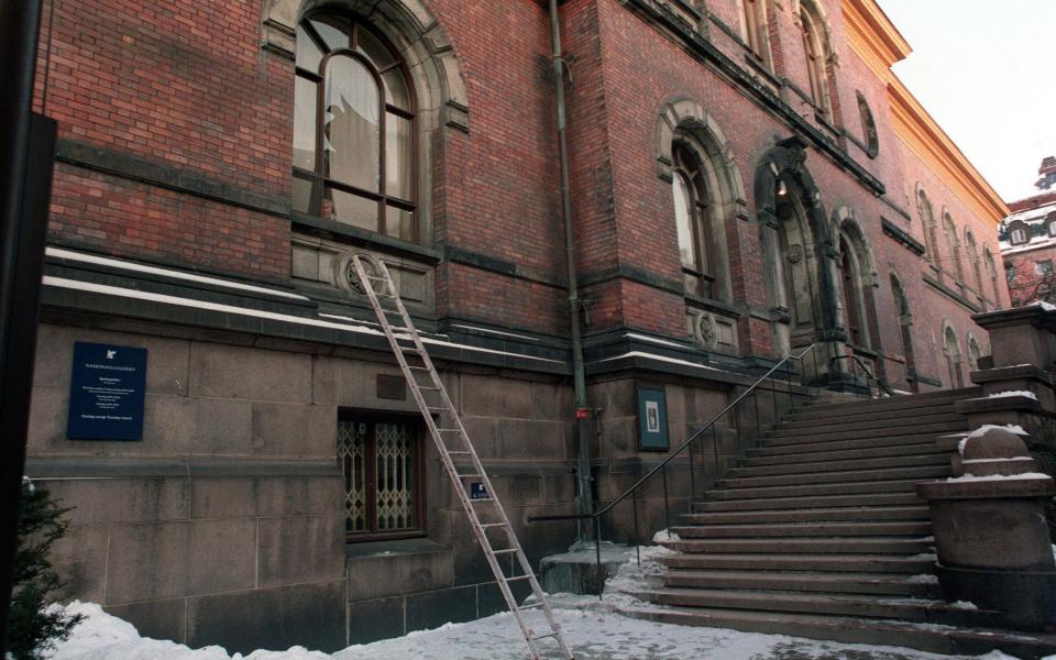 The ladder used by Enger's henchmen to steal The Scream in 1994