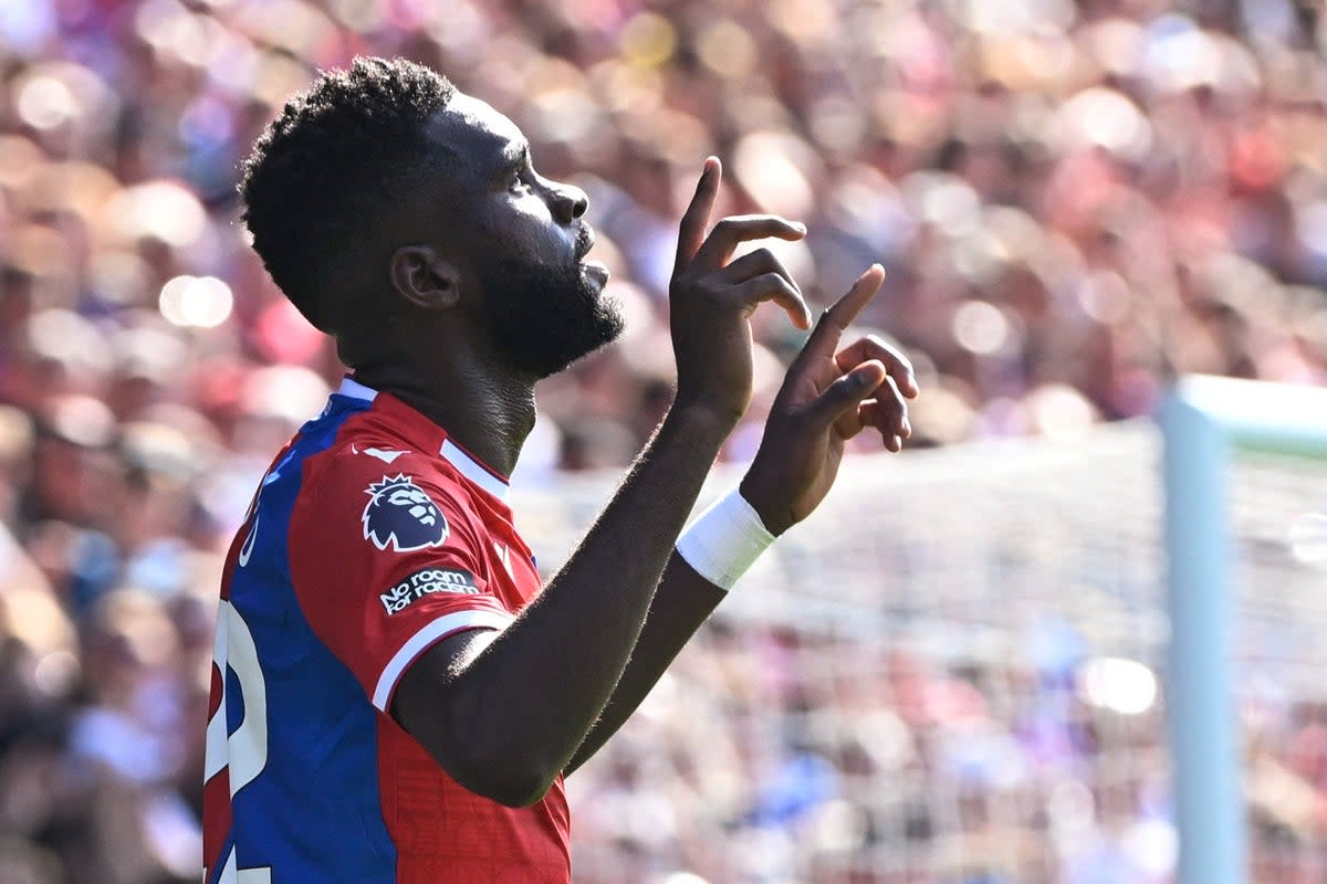 In the goals: Odsonne Edouard has four in five games already for Crystal Palace so far this season (REUTERS)