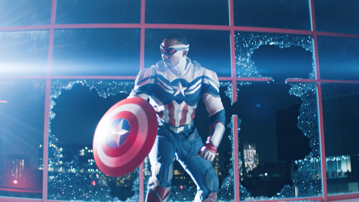  Anthony Mackie as Captain America in The Falcon And The Winter Soldier. 