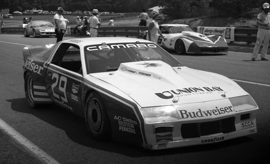 <p>Neil DeAtley's two Budweiser-sponsored Camaros dominated the 1983 Trans-Am season. Drivers David Hobbs and Willy T. Ribbs took nine of the 13 events in these tube-frame racers. Ribbs won five races and Hobbs four, with John Paul Jr. adding a tenth Camaro victory for another team. Hobbs won the championship based on his consistent finishes.</p>